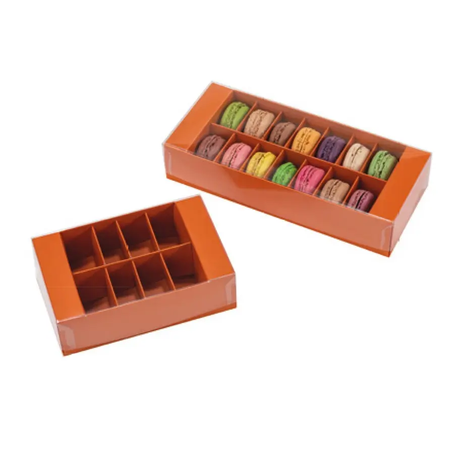 Boite pour macarons orange
