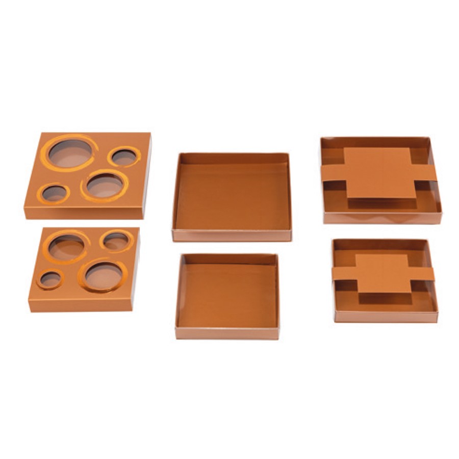 Boite marron clair pour chocolats