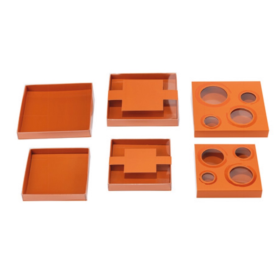 Boites orange pour chocolat