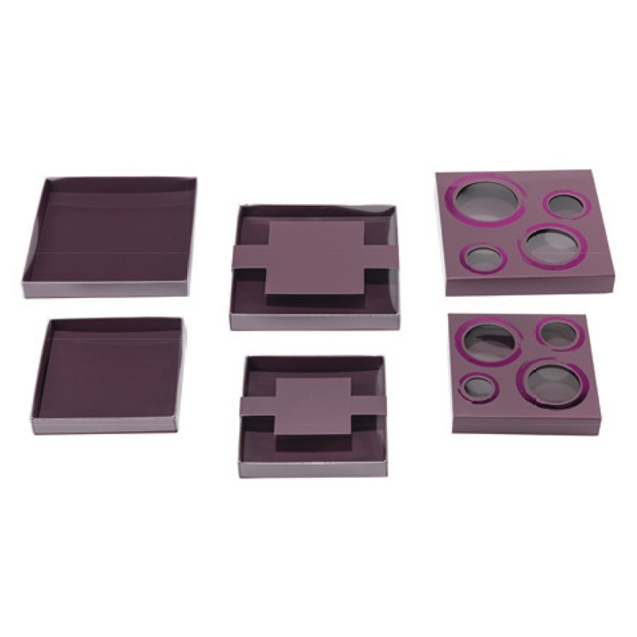 Boite violette pour chocolats