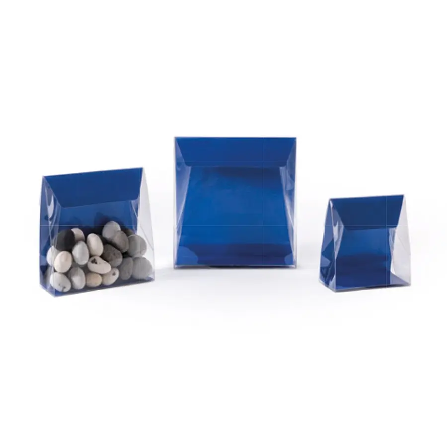 Pochette à fenêtre bleu