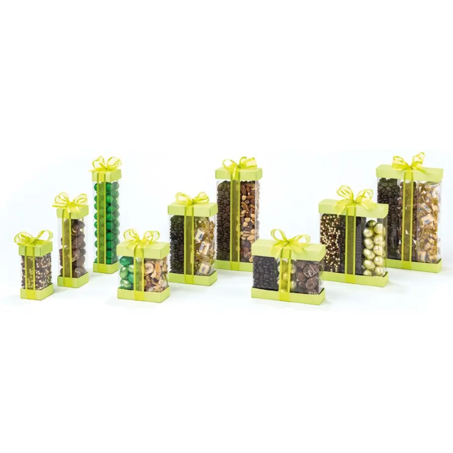 Boite colonne vert pistache pour chocolat