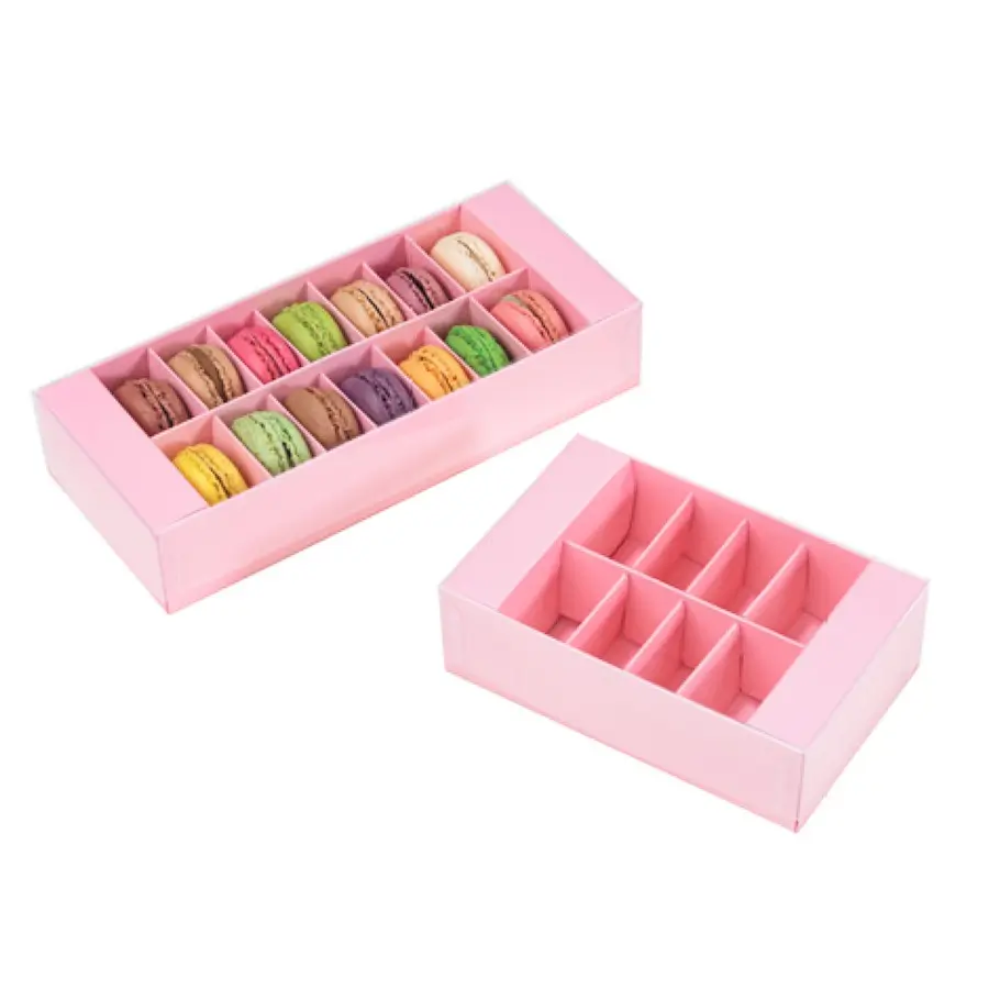 Boite pour macarons rose clair