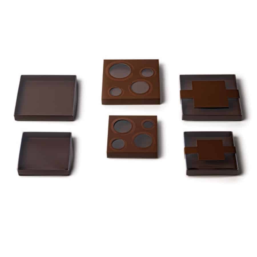 Boite marron pour chocolats
