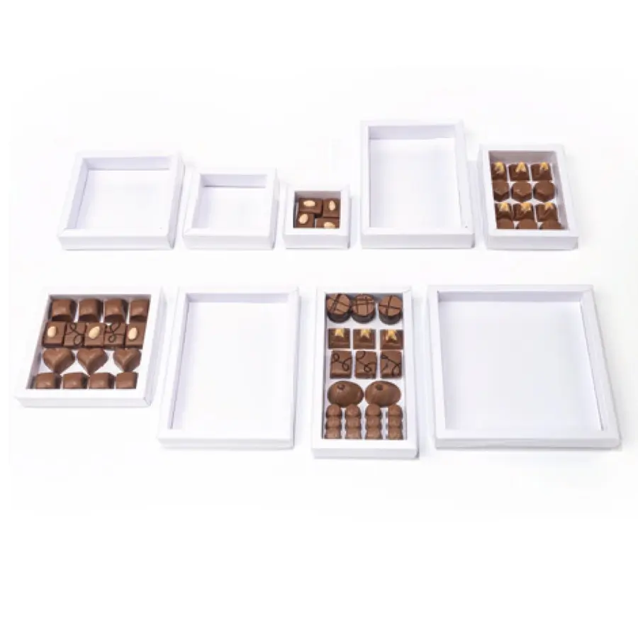 Boite à fenêtre blanche pour chocolats