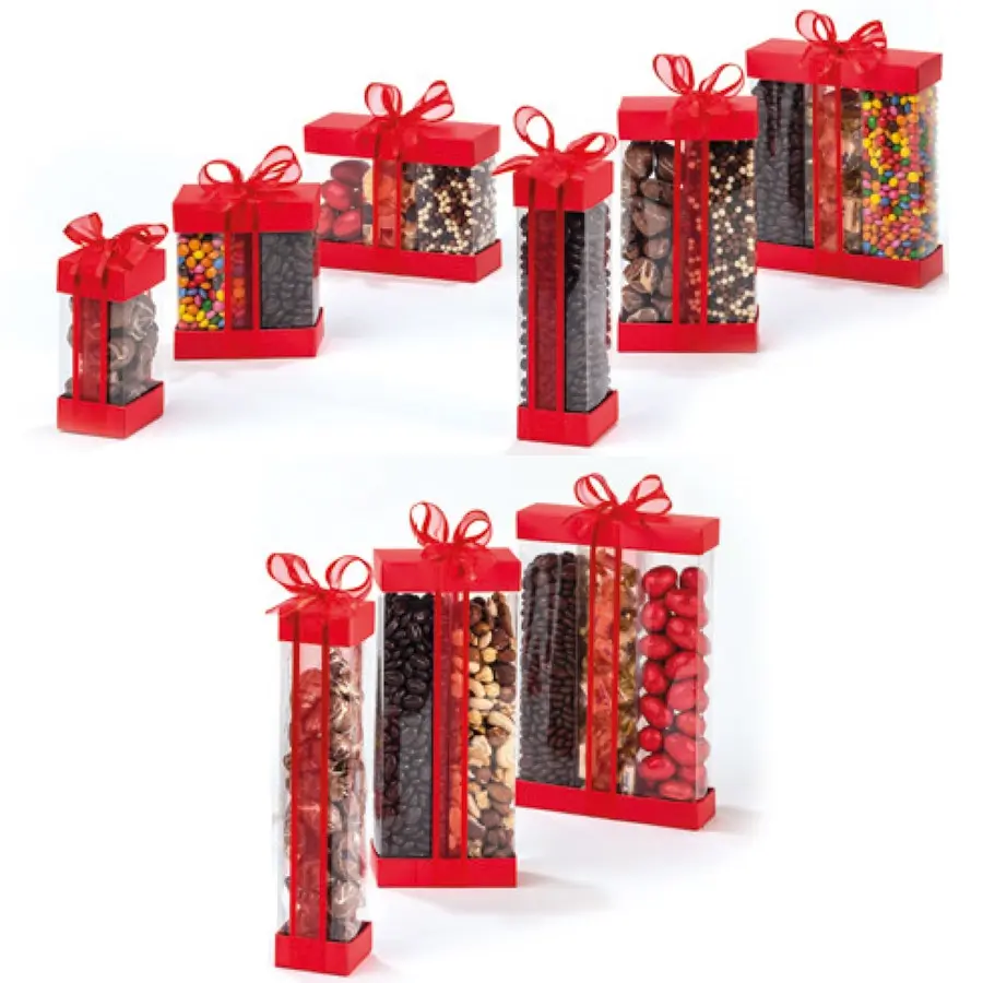 Boite colonne rouge pour chocolat