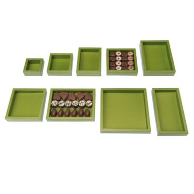 Boite à fenêtre vert kiwi pour chocolats