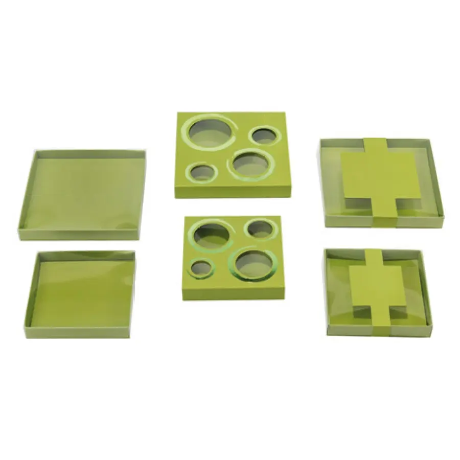 Boite vert kiwi pour chocolats