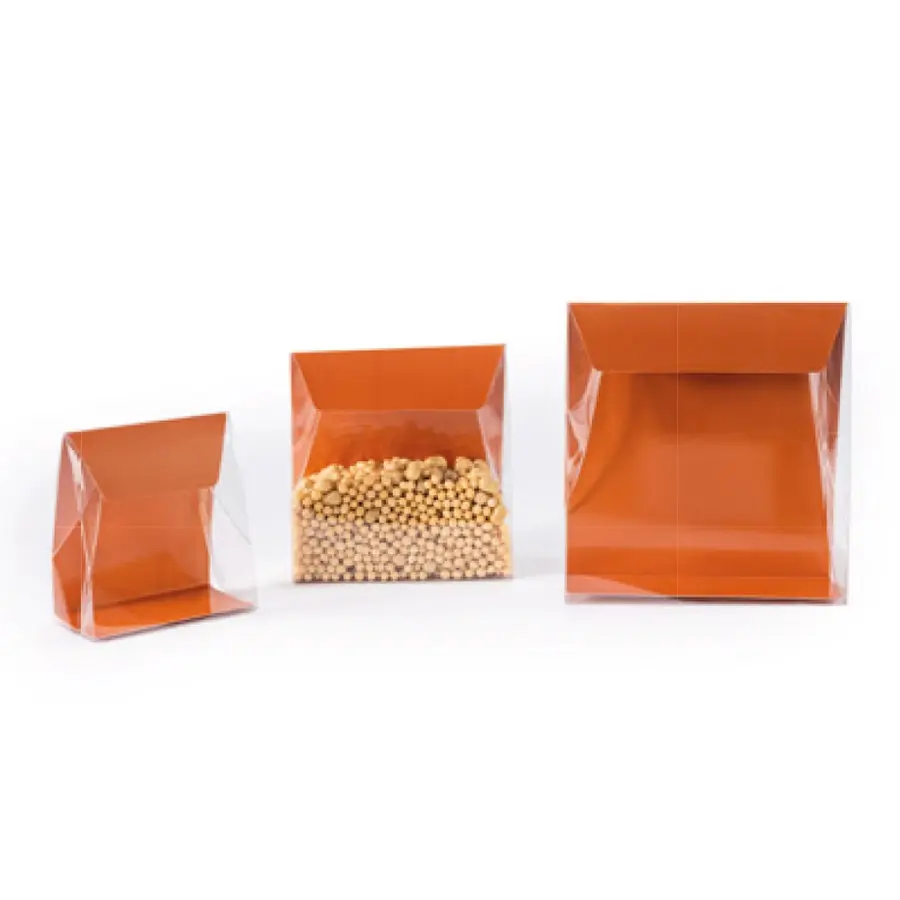 Pochette à fenêtre orange