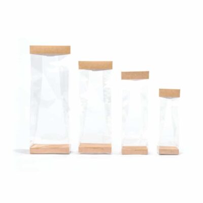 Socles et fermetures pour sachets cristal