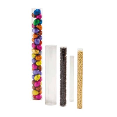 Tubes transparents pour chocolat