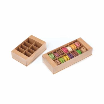 Boite pour macarons kraft