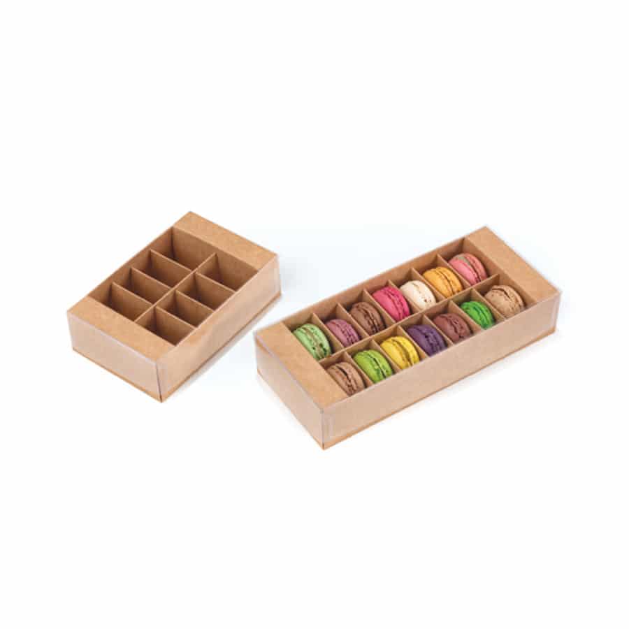 Boite pour macarons kraft