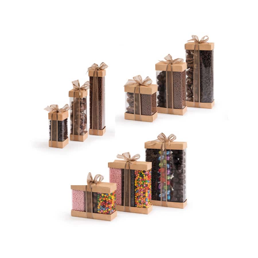 Boite colonne kraft pour chocolat