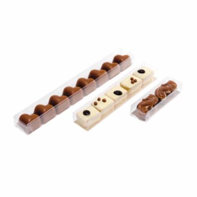 petites boites en forme de réglettes pour chocolat