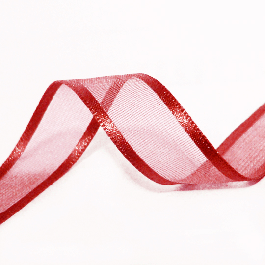 Ruban organza rouge