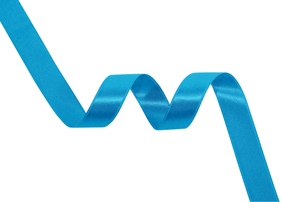 Ruban satin turquoise