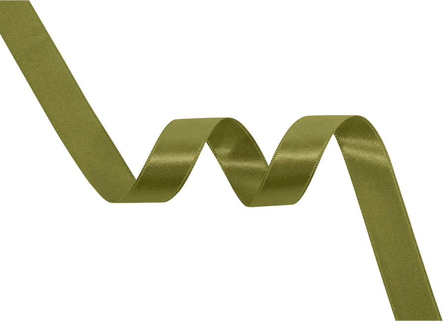 Ruban satin vert olive