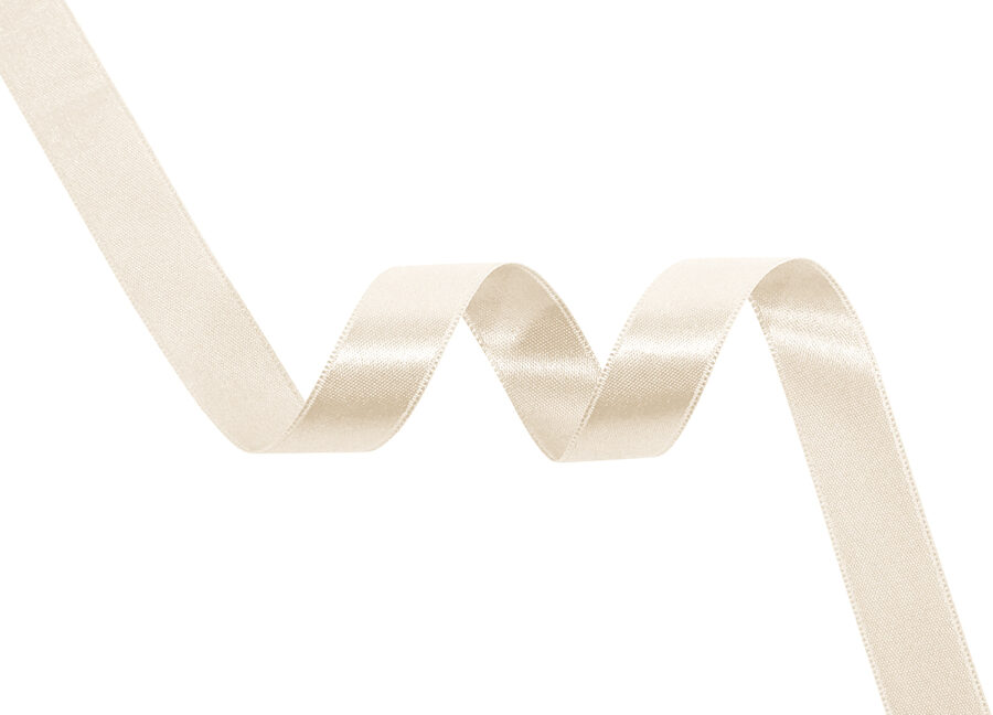 Ruban satin ivoire