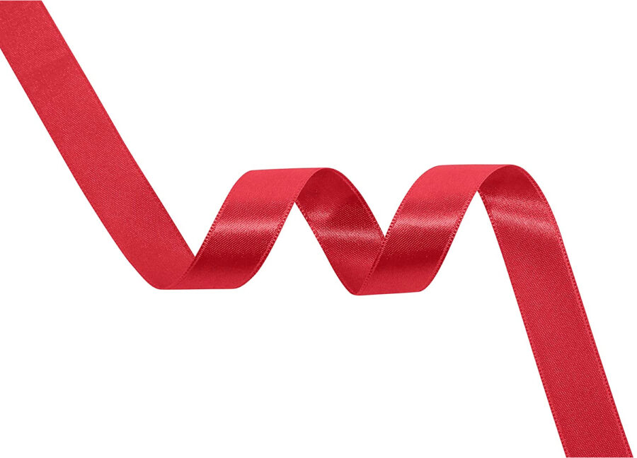 Ruban satin rouge