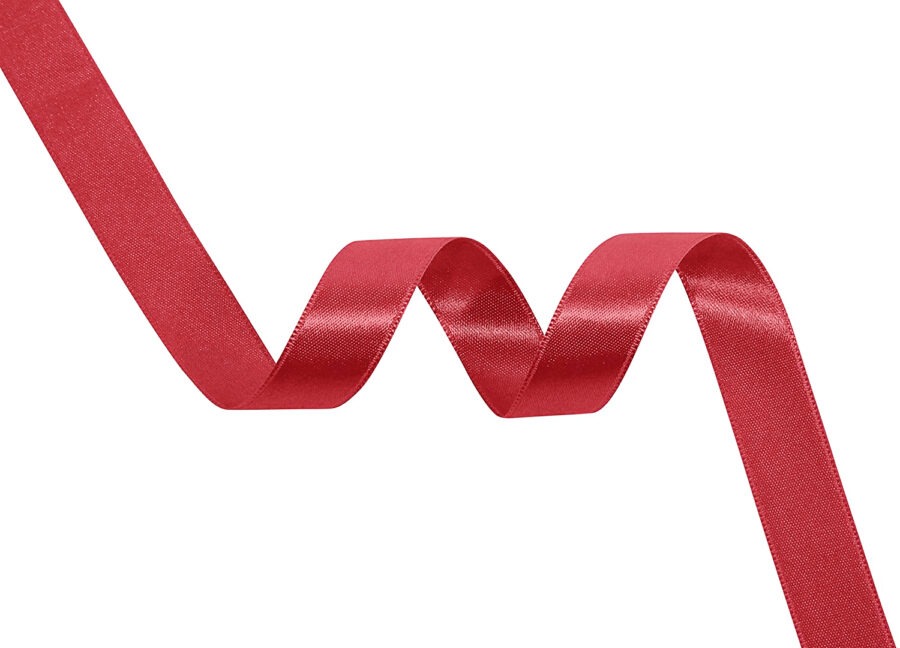 Ruban satin lie de vin