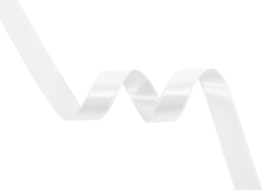 Ruban satin blanc