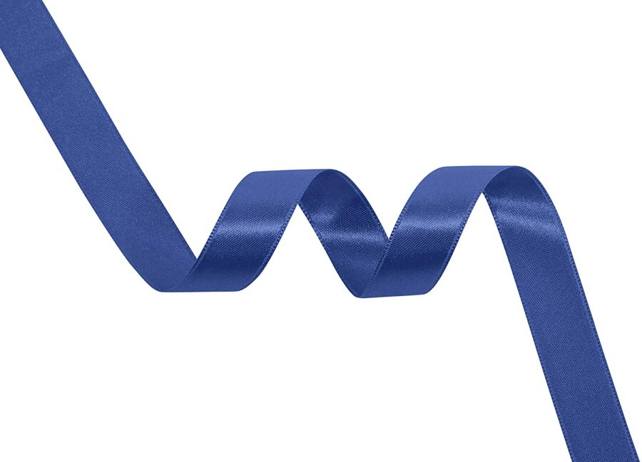 Ruban satin bleu pacifique