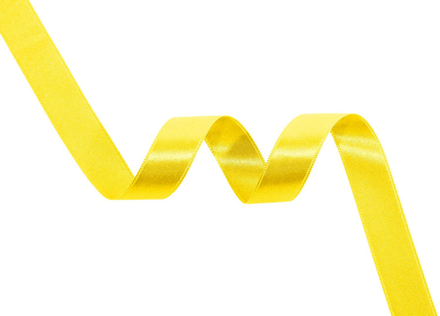 Ruban satin jaune