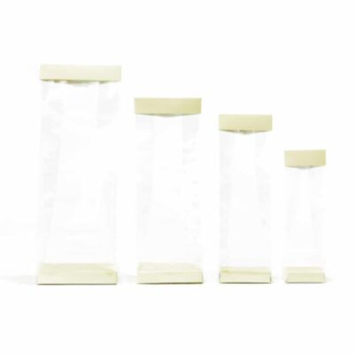 Socles et fermetures pour sachets cristal